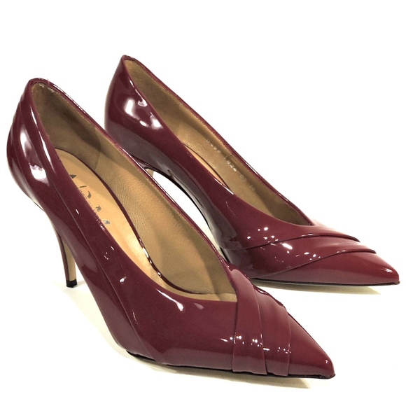 ALESSANDRO DI MARIA Patent Leather RED PAMPS - Picture 2 of 8